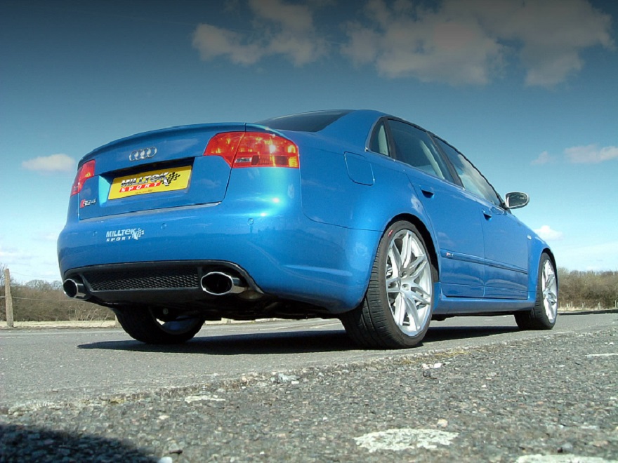 Milltek Audi RS4 B7 non-resonated(luider) cat-back systeem met l
