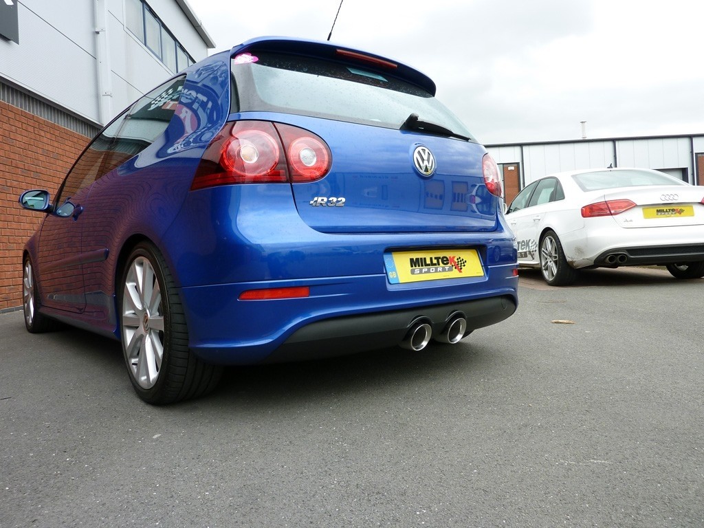 Milltek VW Golf V R32 3.2 V6 resonated(stiller) dual cat-back sy