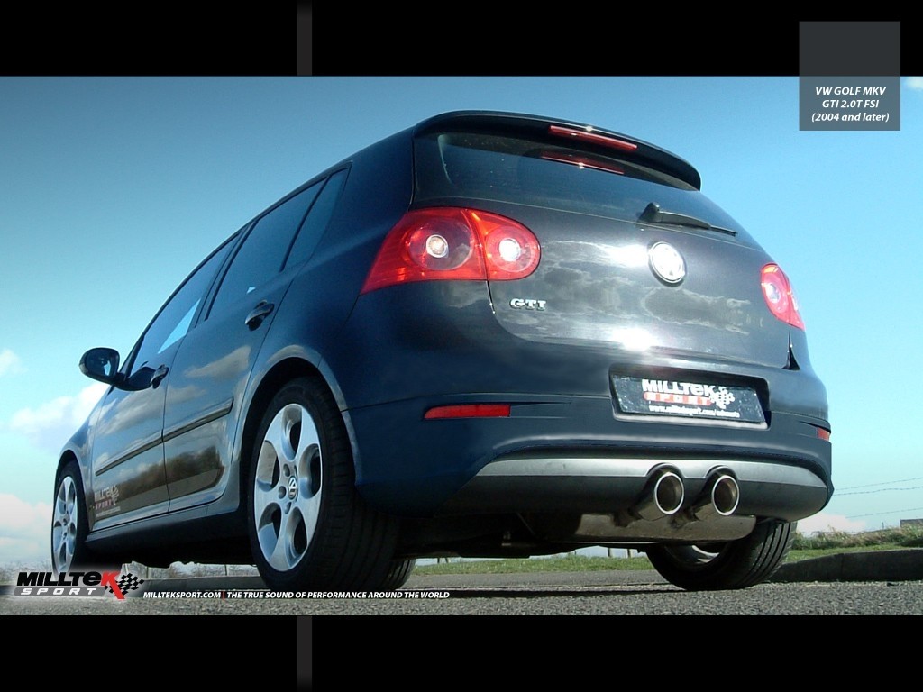 Milltek VW Golf V GTI 2.0 TFSI non-resonated(luider) dual cat-ba