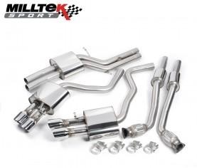 Milltek Audi A4 B7 1.8T 163pk 2WD cat-back systeem resonated(sti