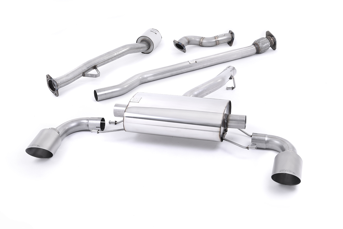 Subaru BRZ 2.0 PRIMARY CAT-BACK Non-resonated (luider) Brushed Titanium Tips
