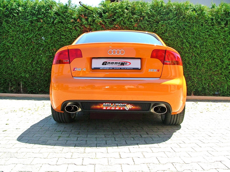 Milltek Audi RS4 B7 non-resonated(luider) cat-back systeem met l