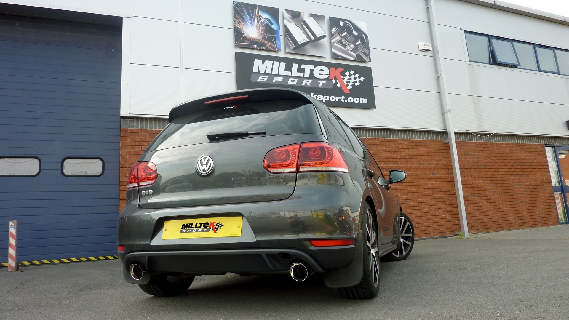 Milltek VW Golf VI GTD 2.0 TDI dual cat-back systeem non-resonat