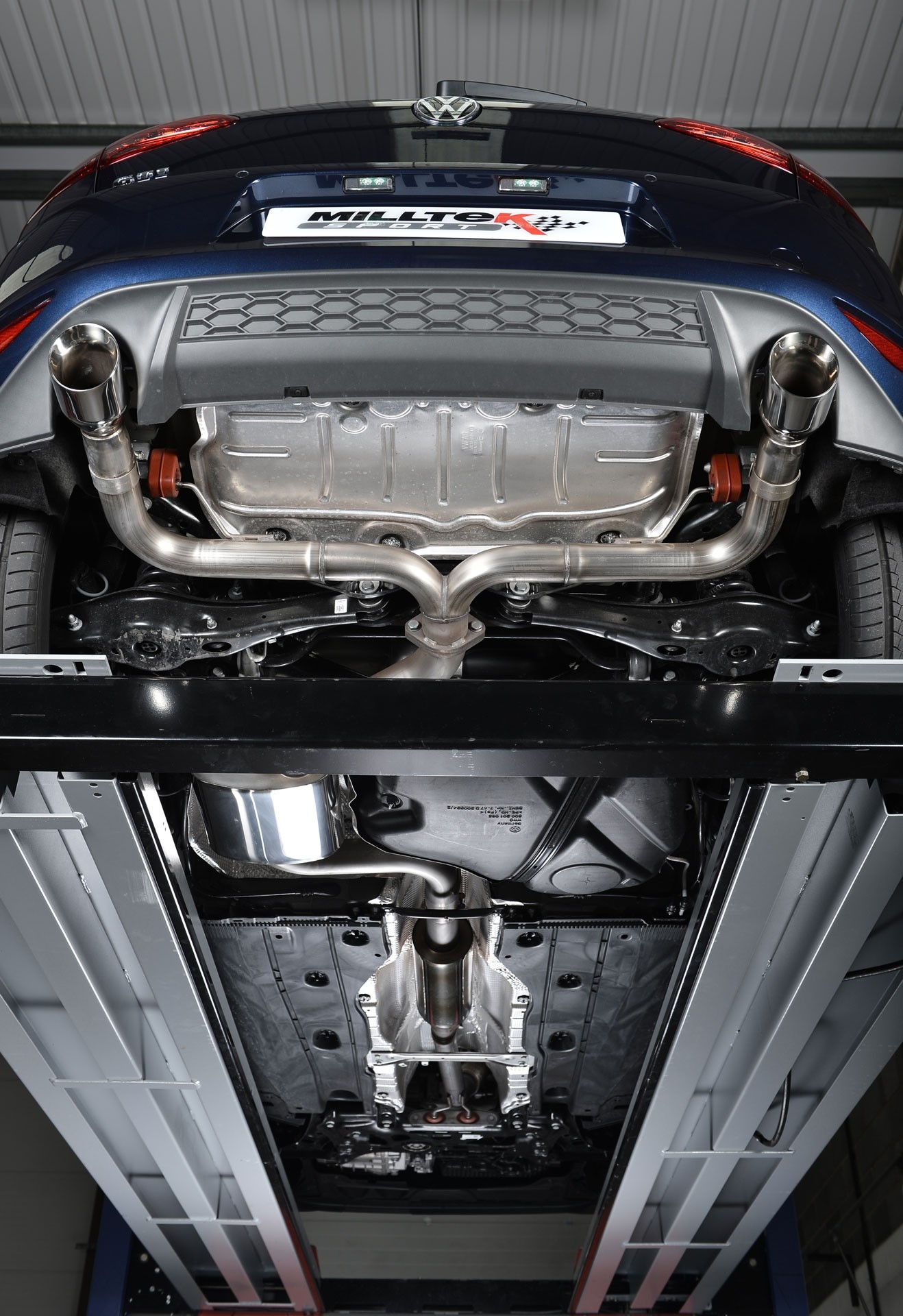 Milltek VW Golf VII Cat back Matt Black Dual 100mm GT100